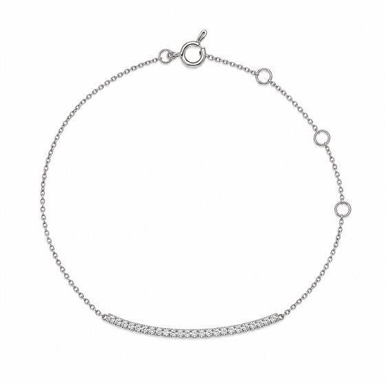 Bracelet Crivelli Woman in White Gold Diamante 0.19 Ct 370-XB1871 - 370-XB1871